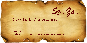 Szombat Zsuzsanna névjegykártya